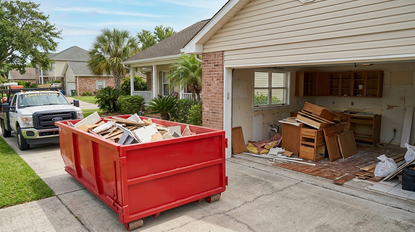Roll-off dumpster rental Harahan LA for kitchen renovation debris