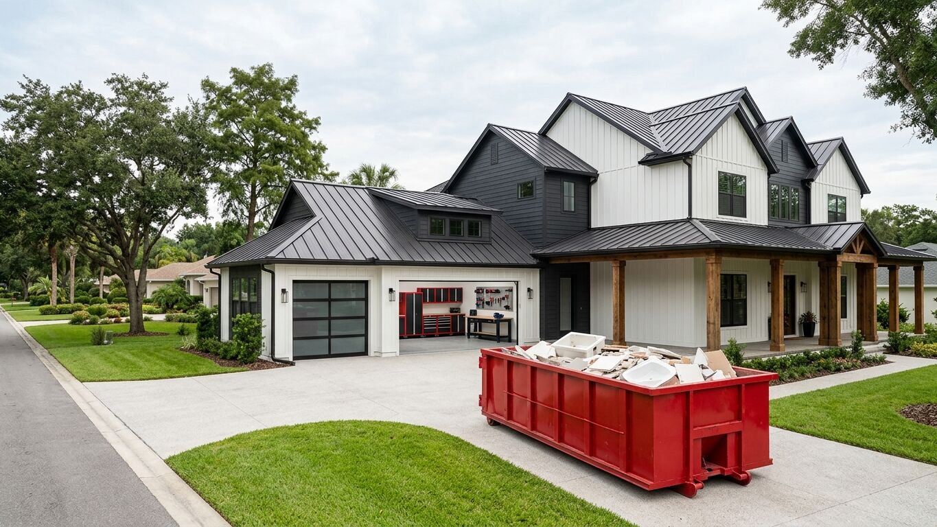 Professional roll-off dumpster rental Harahan LA for bathroom remodeling